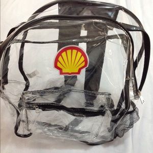 NWOT! Shell Oil Large Clear BackPack School🎒